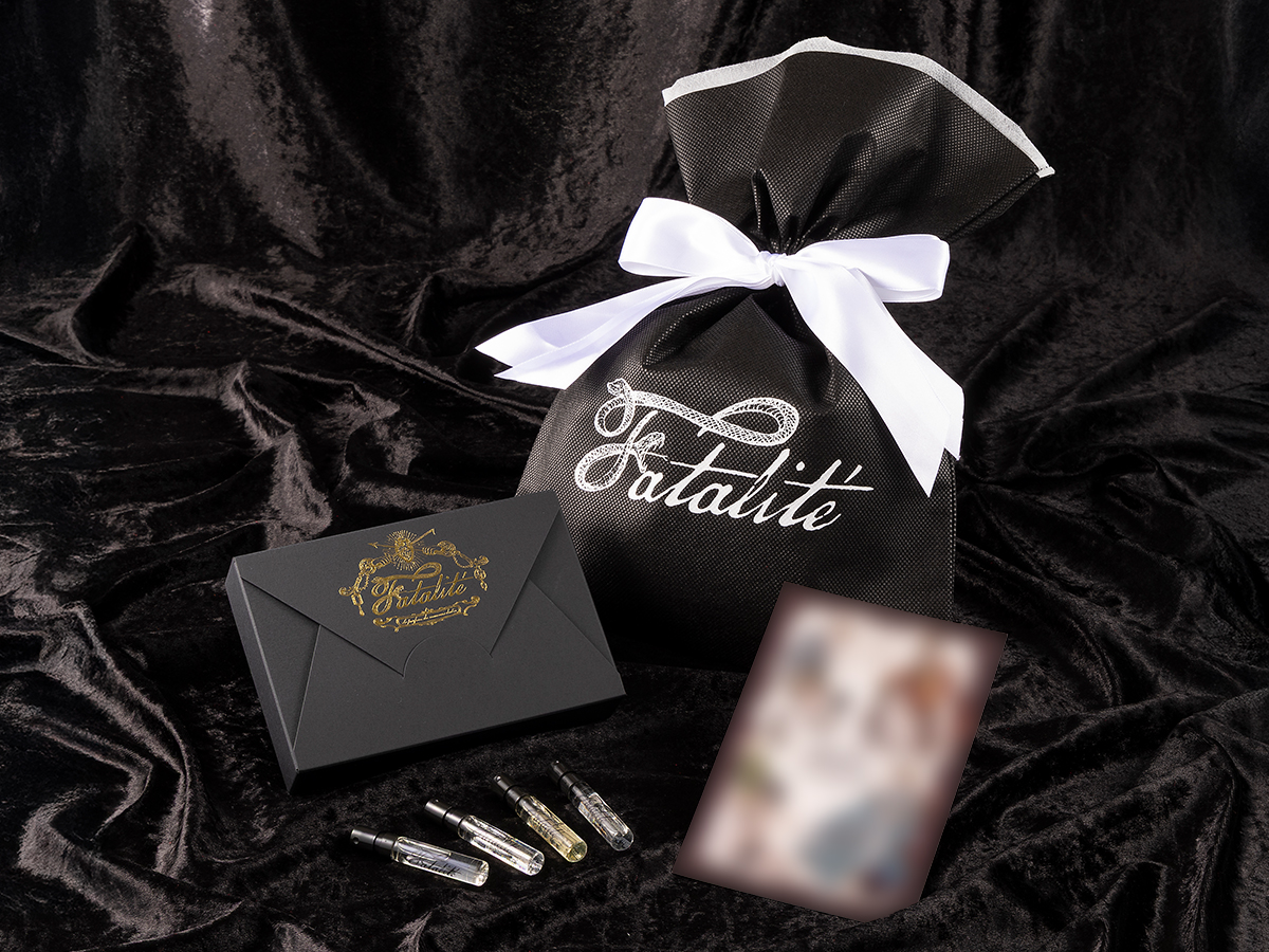 Fatalitéディスカバリーセットとギフトラッピングのバッグが並んでいる画像