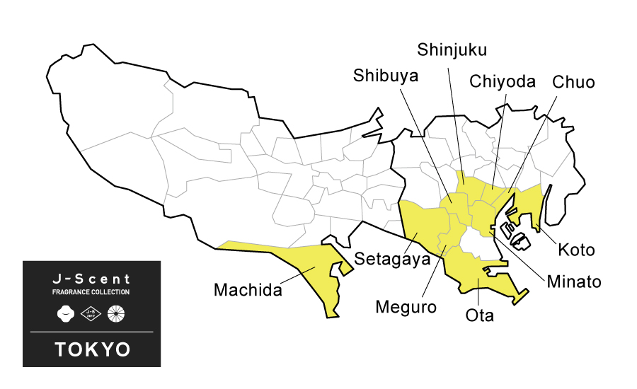 J-Scent STORE MAP TOKYO